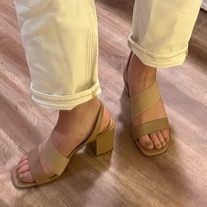 Nude Block Heel Sandal
